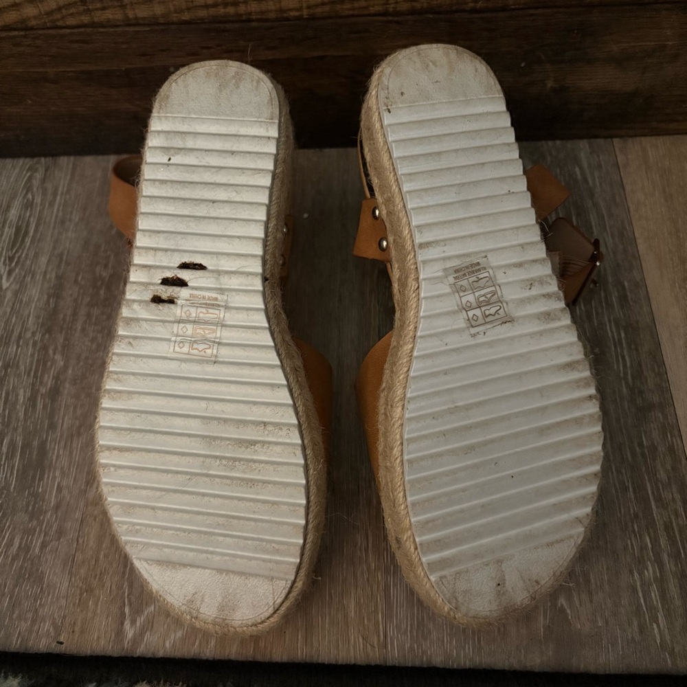 Platform Ankle Strap Espadrilles Sandals 7.5 - Picture 4 of 5